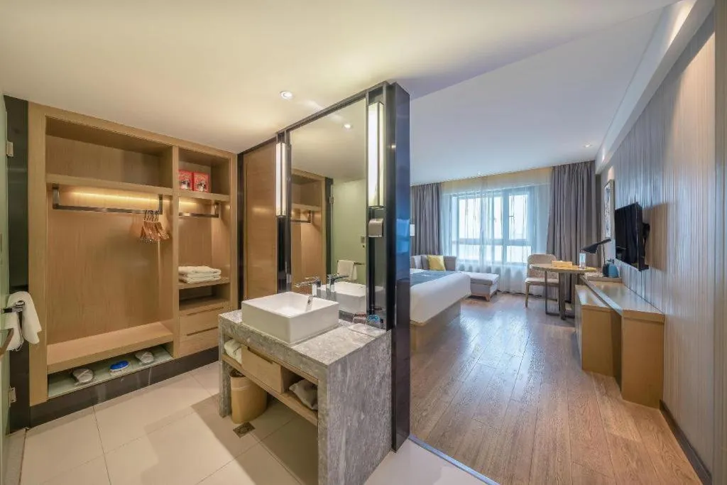 Bed in Echarm Hotel Nanchang Hongcheng Wangfujing