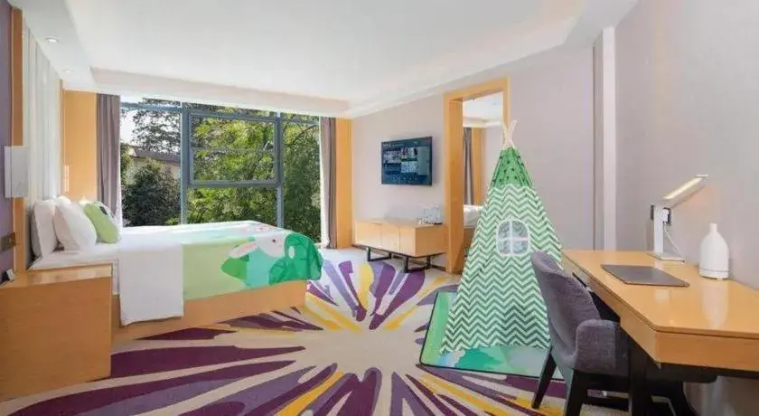 Bed in Lavande Hotel·Xishuangbanna Jinghong Songkran Square Bed in Lavande Hotel·Xishuangbanna Jinghong Songkran Square