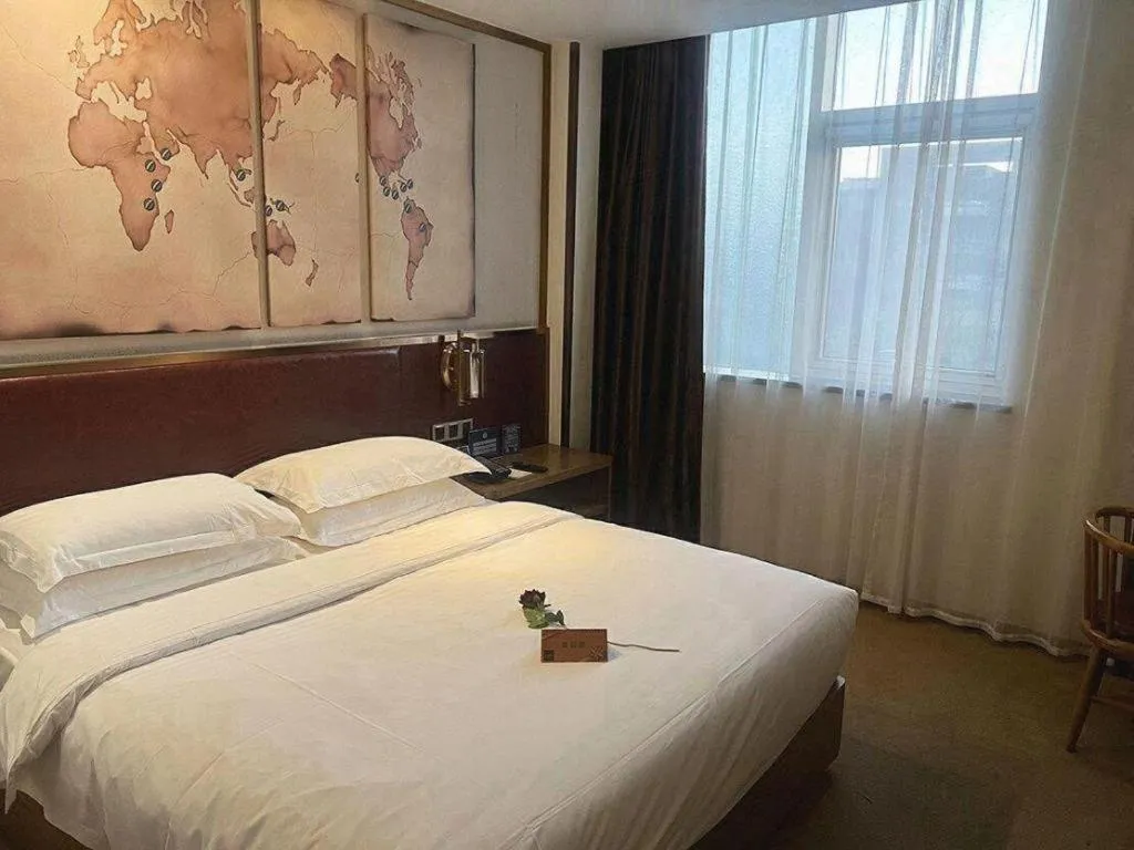 Bed in James Joyce Coffetel Beijing Yizhuang Rongjing East Street Subway Station