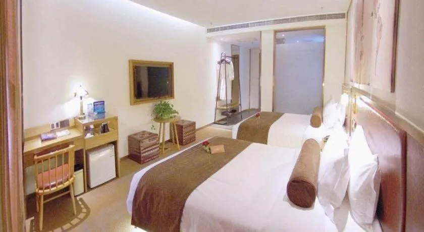 Bed in James Joyce Coffetel Beijing Yizhuang Rongjing East Street Subway Station