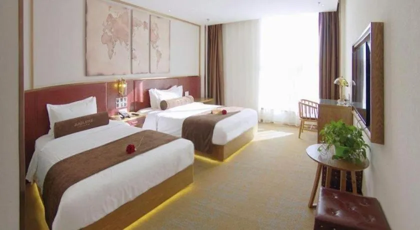 Bed in James Joyce Coffetel Beijing Yizhuang Rongjing East Street Subway Station