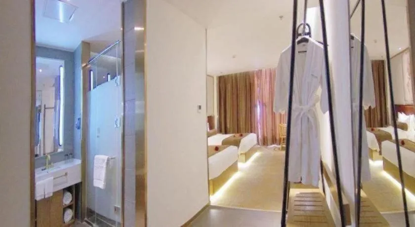 Bed in James Joyce Coffetel Beijing Yizhuang Rongjing East Street Subway Station