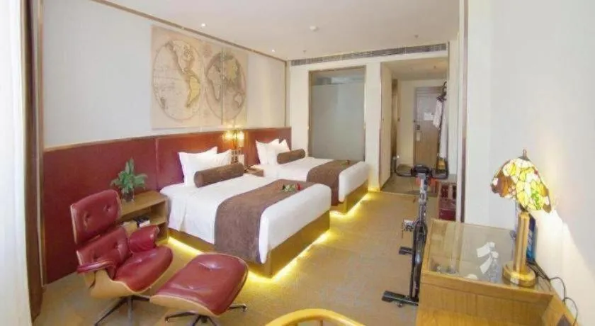 Bed in James Joyce Coffetel Beijing Yizhuang Rongjing East Street Subway Station