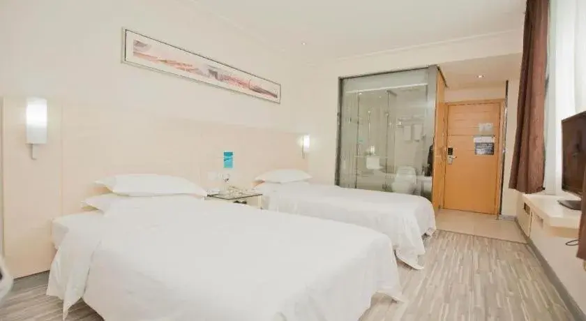 Bed in City Comfort Inn Yulin Bobai Pedestrian Street Bed in City Comfort Inn Yulin Bobai Pedestrian Street