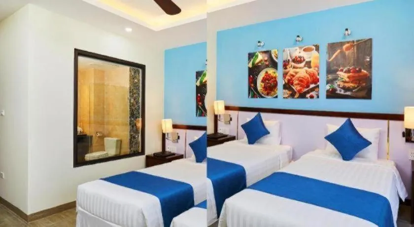 Bed in Marissa Hotel & Spa Hai Tien