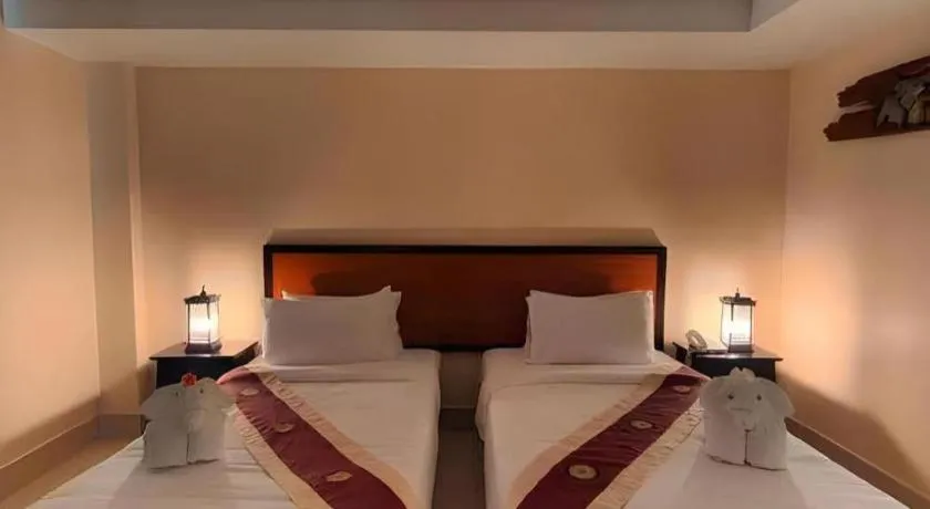 Bed in Rayong Lanna Hotel