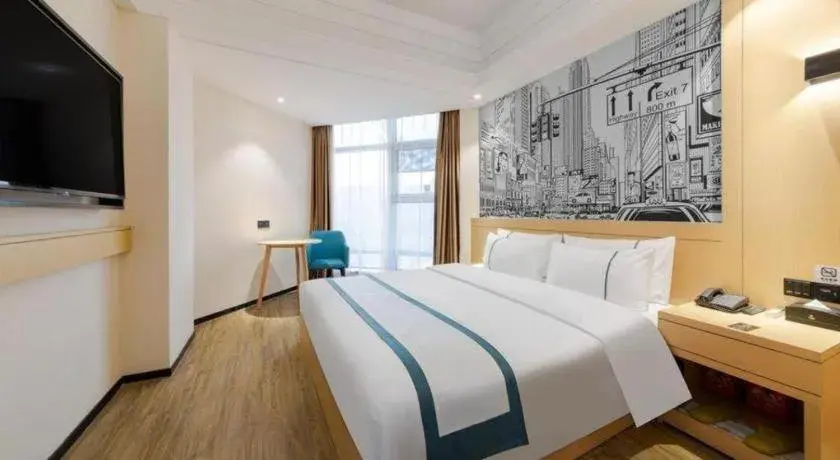 Bed in City Comfort Inn Wuhan Badajia Heping Park Metro Station Bed in City Comfort Inn Wuhan Badajia Heping Park Metro Station