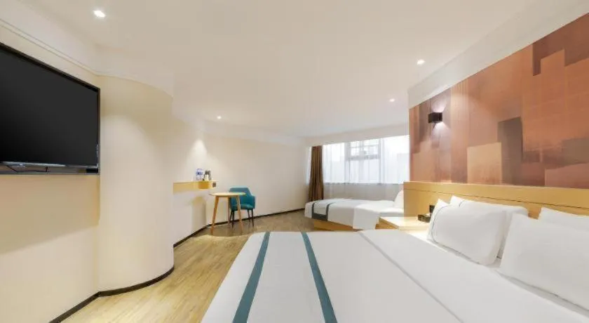 Bed in City Comfort Inn Wuhan Badajia Heping Park Metro Station