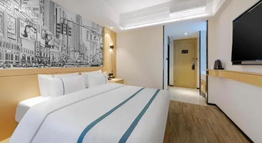 Bed in City Comfort Inn Wuhan Badajia Heping Park Metro Station Bed in City Comfort Inn Wuhan Badajia Heping Park Metro Station