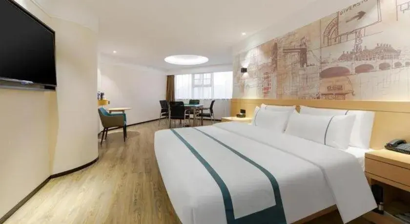 Bed in City Comfort Inn Wuhan Badajia Heping Park Metro Station Bed in City Comfort Inn Wuhan Badajia Heping Park Metro Station