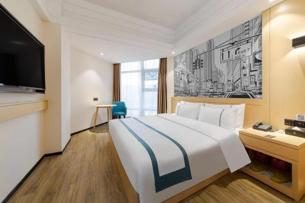 Bed in City Comfort Inn Wuhan Badajia Heping Park Metro Station