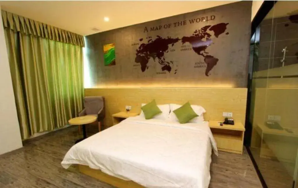 Bed in Yi Mi Hotel Shenzhen Longgang Pinghu South China City Bed in Yi Mi Hotel Shenzhen Longgang Pinghu South China City