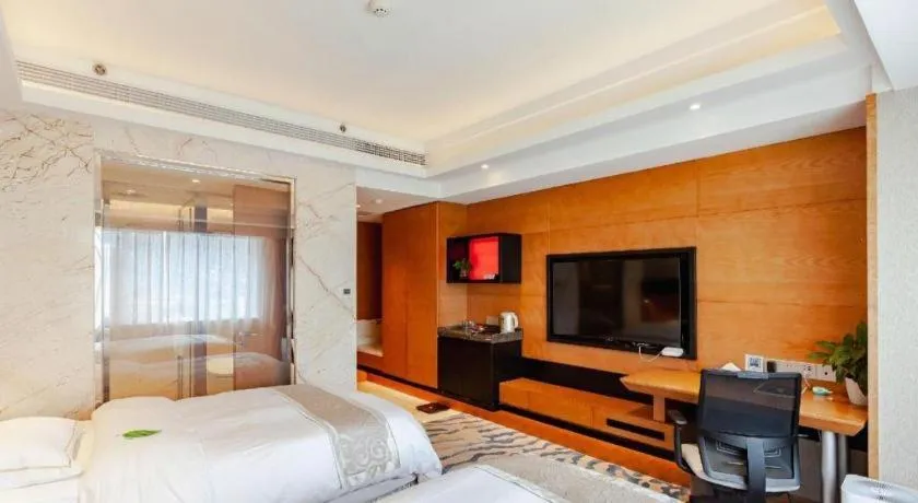 Bed in Yantai Bihai Hotel