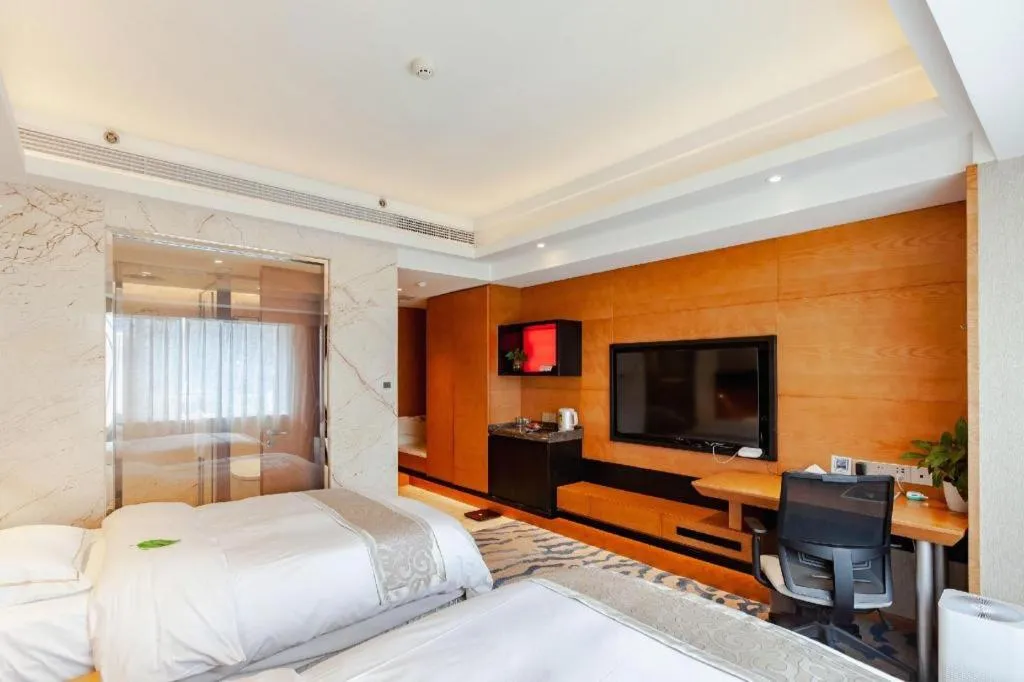 Bed in Yantai Bihai Hotel