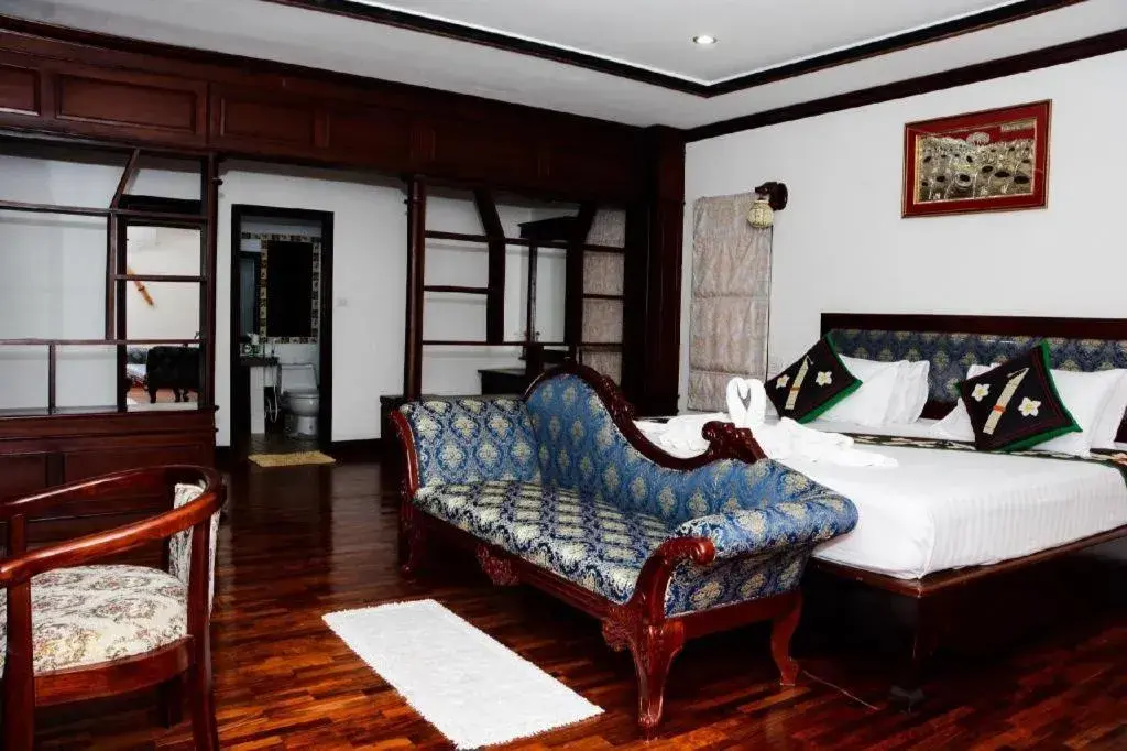 Bed in Anoulack Khen Lao Hotel Bed in Anoulack Khen Lao Hotel