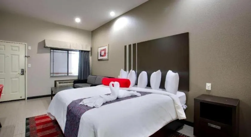 Bed in Americas Best Value Inn and Suites IAH Airport North