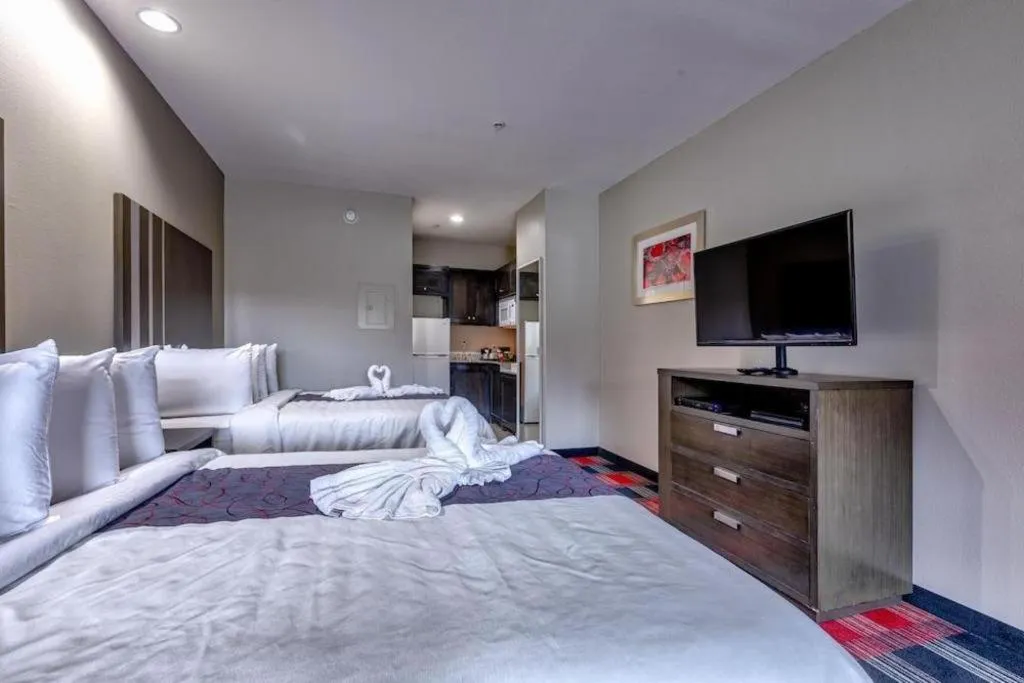 Bed in Americas Best Value Inn and Suites IAH Airport North