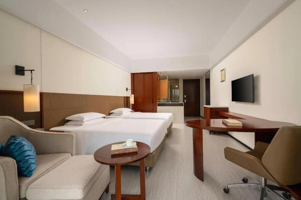 Bed in Grand Soluxe Hotel and Resort Sanya