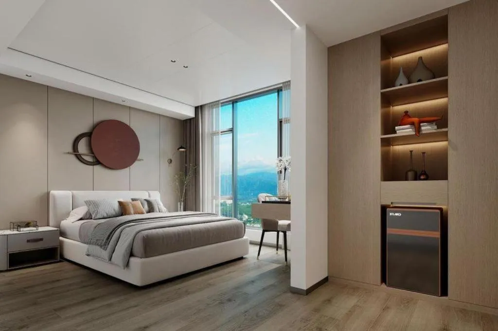 Bed in Yiwu Bairui Grand Hotel