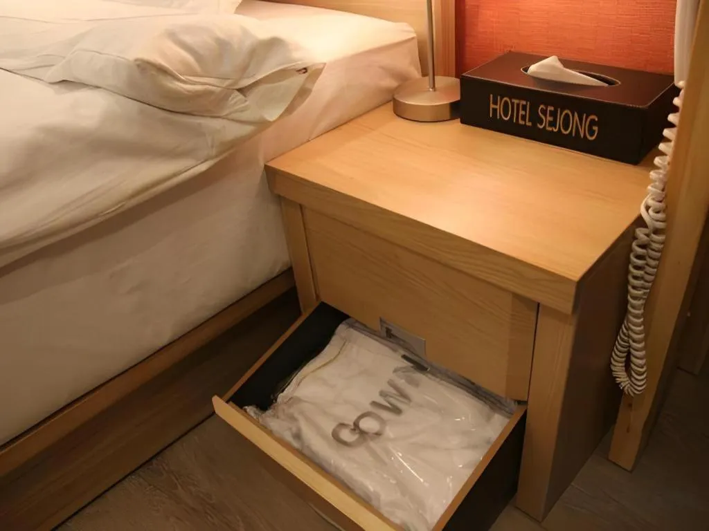 Bed in Jeju Sejong Hotel