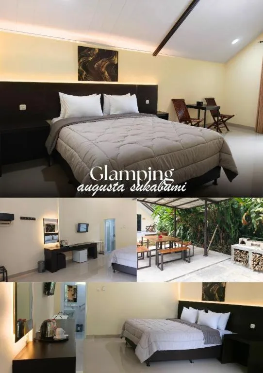 Bed in Augusta Hotel & Glamping Sukabumi