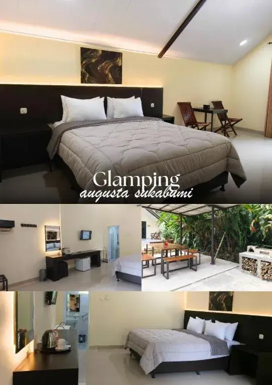 Bed in Augusta Hotel & Glamping Sukabumi Bed in Augusta Hotel & Glamping Sukabumi