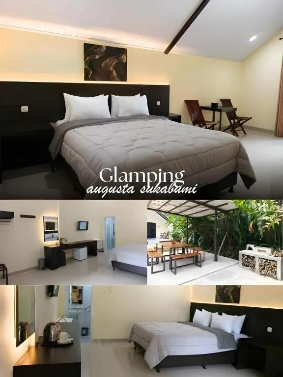 Bed in Augusta Hotel & Glamping Sukabumi