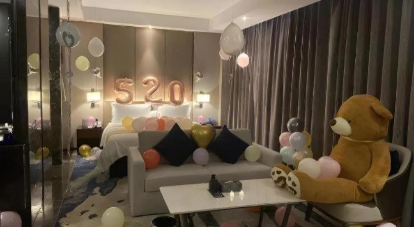 Bed in Zhonghao Boutique Hotel Dalang Business Center