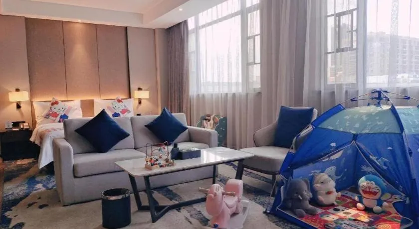 Bed in Zhonghao Boutique Hotel Dalang Business Center