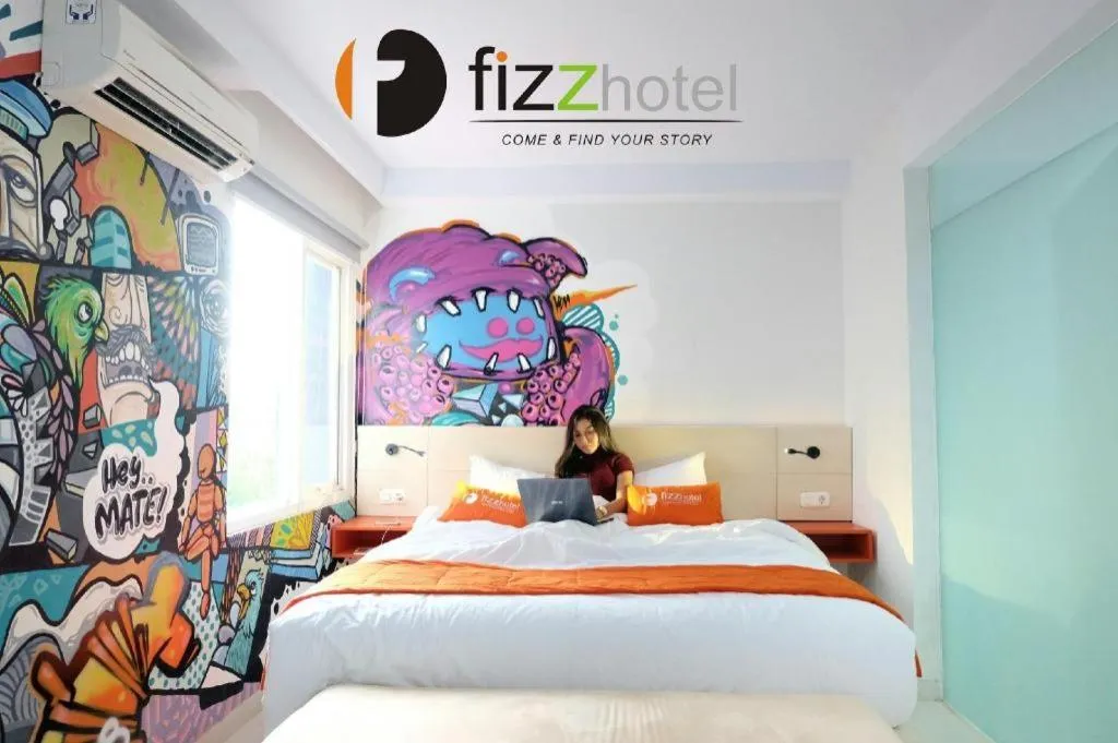 Bed in Fizz Hotel Lombok