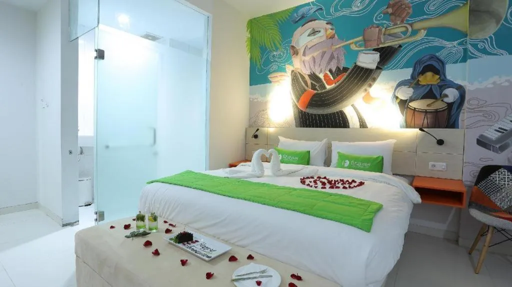 Bed in Fizz Hotel Lombok