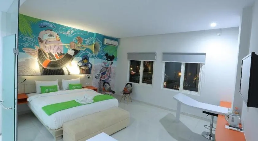 Bed in Fizz Hotel Lombok