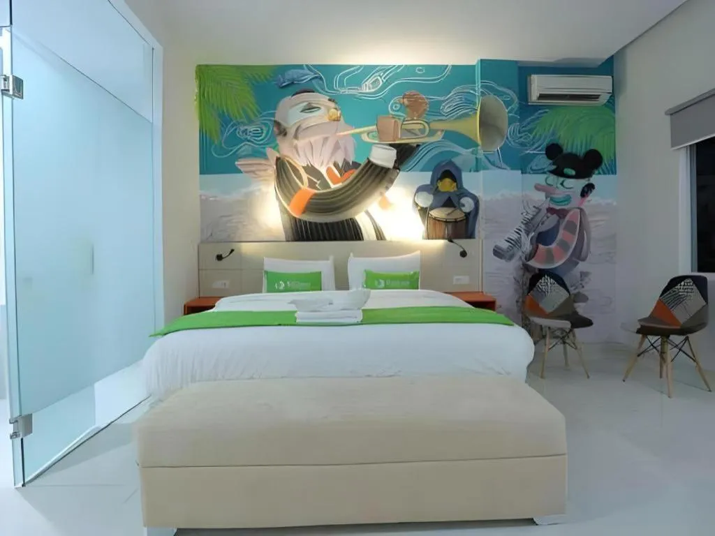 Bed in Fizz Hotel Lombok