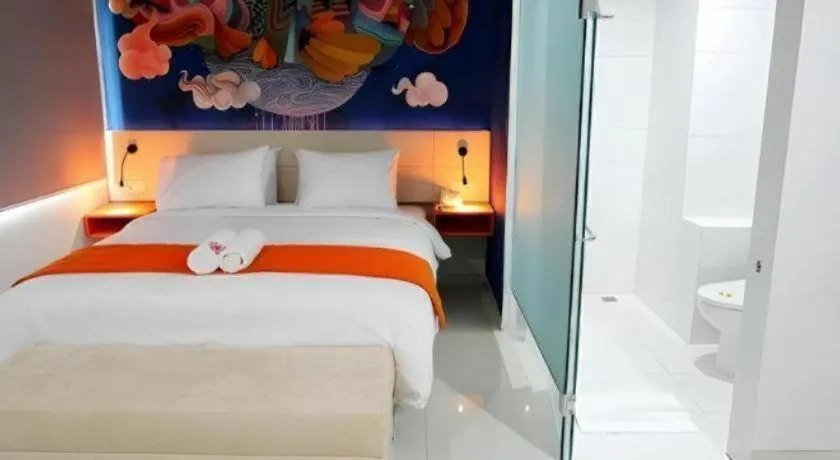 Bed in Fizz Hotel Lombok