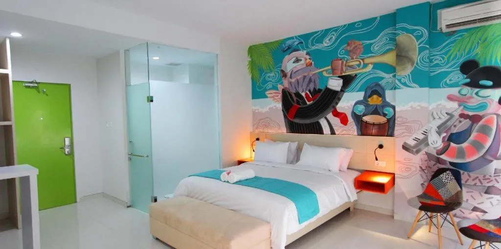Bed in Fizz Hotel Lombok