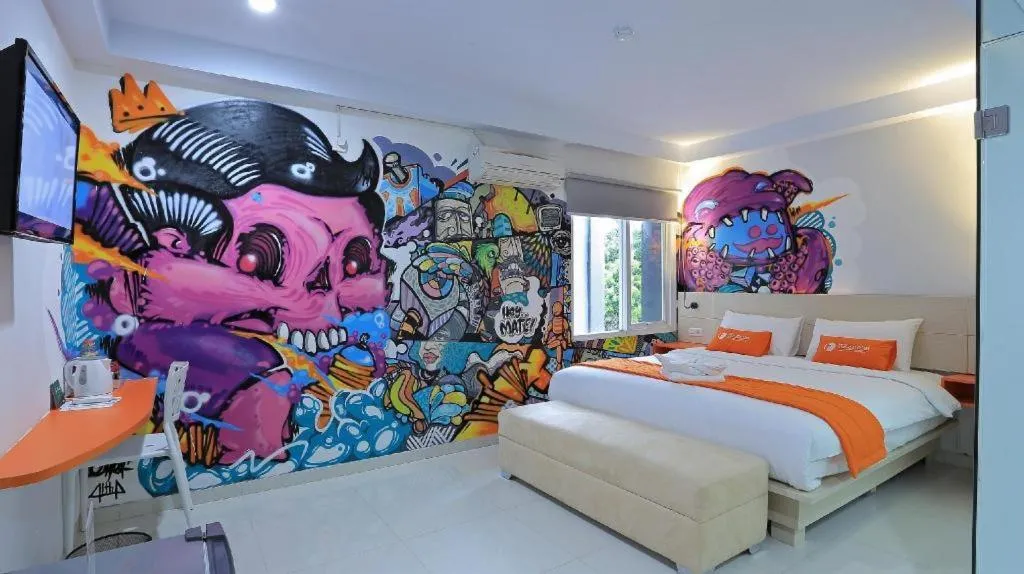 Bed in Fizz Hotel Lombok