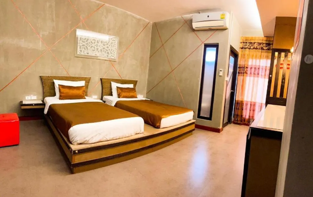 Bed in Loft Living Hotel Khonkaen