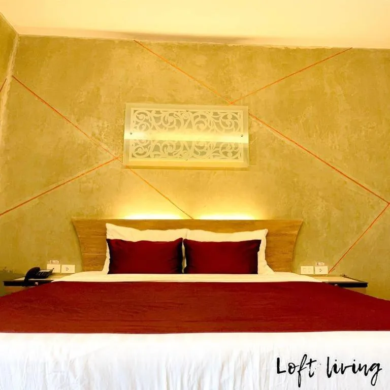 Bed in Loft Living Hotel Khonkaen