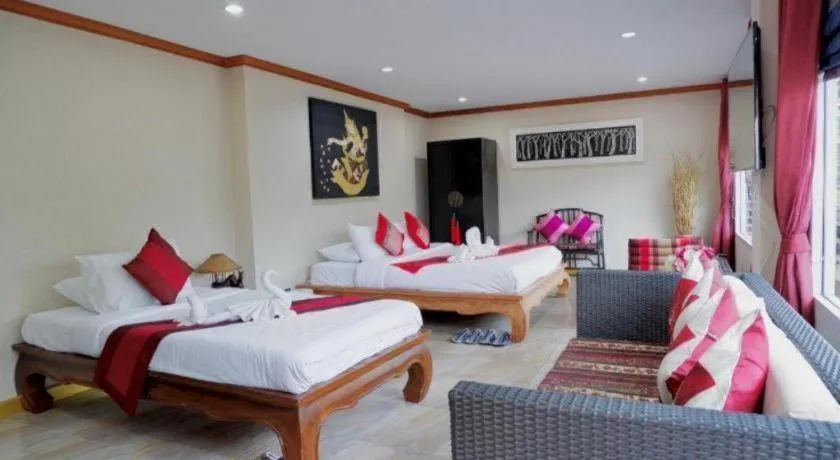 Bed in Sripoom Boutique House