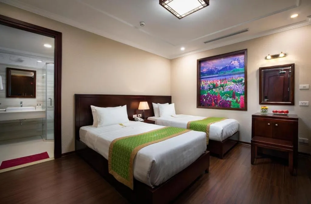 Bed in Binh Anh Hotel Hanoi