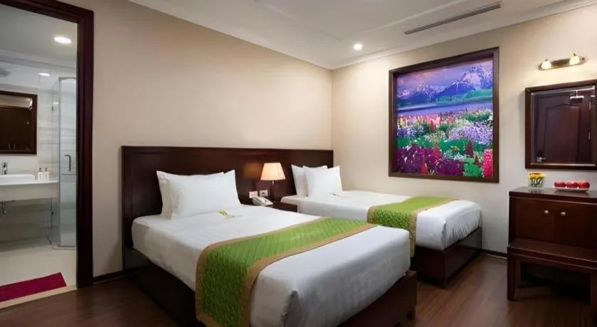 Bed in Binh Anh Hotel Hanoi