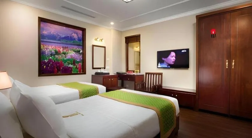Bed in Binh Anh Hotel Hanoi