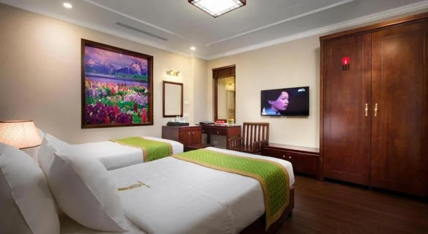 Bed in Binh Anh Hotel Hanoi