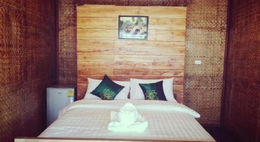 Bed in Tayan Resort Kanchanaburi
