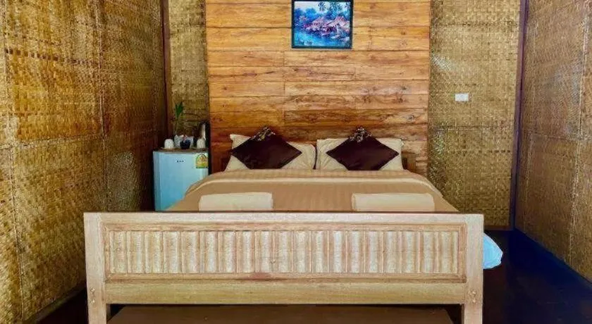 Bed in Tayan Resort Kanchanaburi