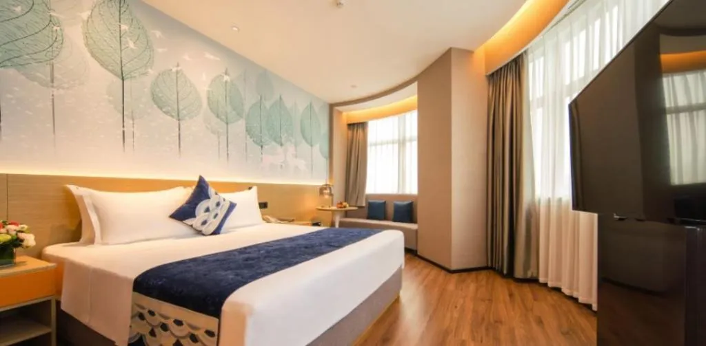 Bed in Rezen Hotel Huaxia Xiamen