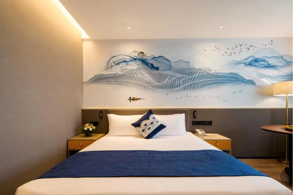 Bed in Rezen Hotel Huaxia Xiamen