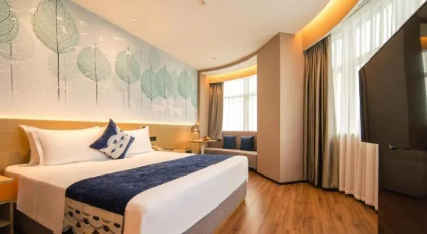 Bed in Rezen Hotel Huaxia Xiamen