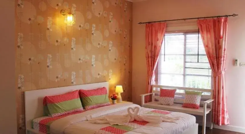 Bed in Chiangkhan Gallery Resort Bed in Chiangkhan Gallery Resort