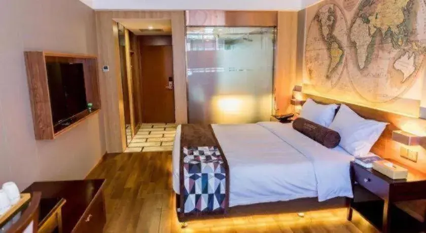 Bed in James Joyce Coffetel Qinhuangdao Taiyangcheng Wenhua Road Bed in James Joyce Coffetel Qinhuangdao Taiyangcheng Wenhua Road